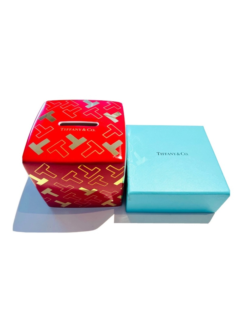 Tiffany & Co Year of the Rat Piggy Bank with box.